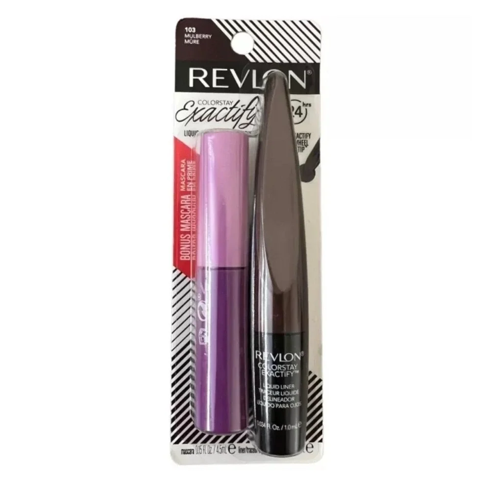 5 Pack Revlon ColorStay Exactify Liquid Liner 103 Mulberry & Bonus‎ Mascara Set